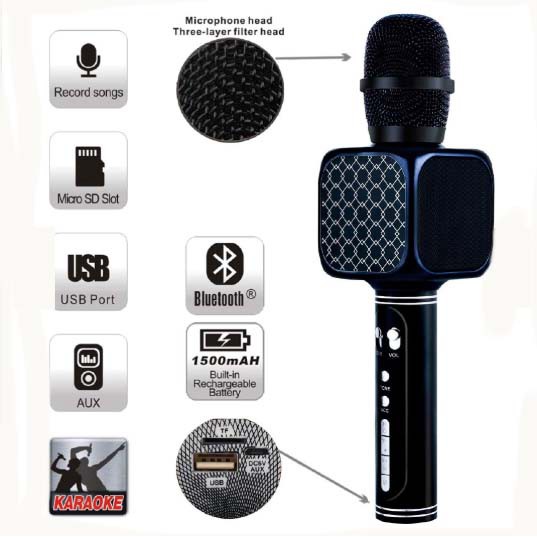 PROMO MIC BLUETOOTH SU YOSD YS-69 ORIGINAL/MICROPHONE WIRELESS KTV MAGIC KARAOKE/MIKROPON PORTABLE