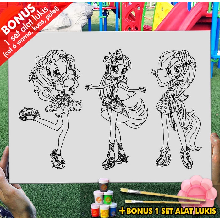 

Kanvas Gambar My Little Pony Hama 30x40 cm MEL1167 Mewarnai Coloring