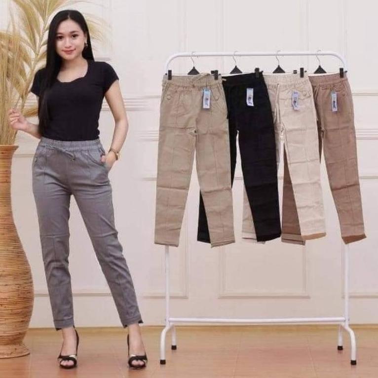 Celana panjang wanita baggy pants Harm katun strech anak perempuan remaja dewasa Berkualitas nih