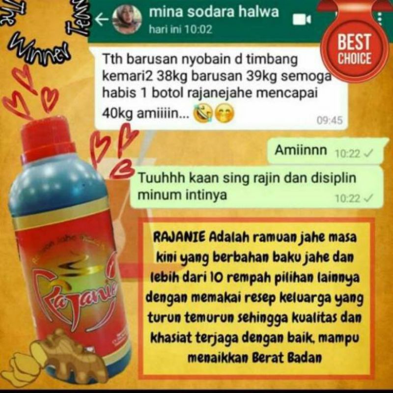 

RAJANIE JAHE MERAH SUPER ORIGINAL d'lemonie