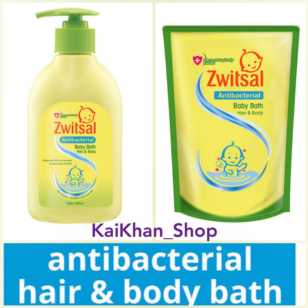 ZWITSAL Natural Baby Bath 2-in-1 Hair &amp; Body ANTIBACTERIAL - 450ml