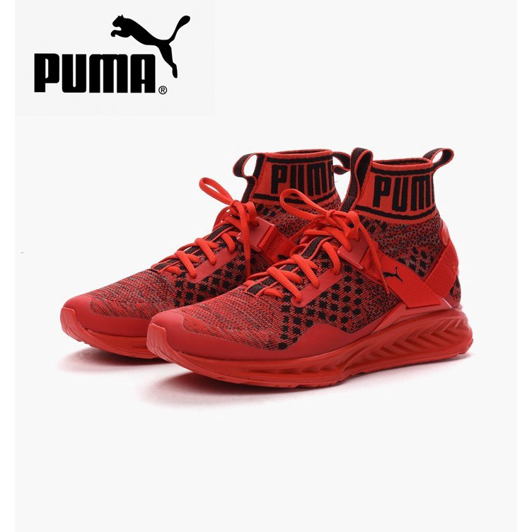 red puma running shoes womens