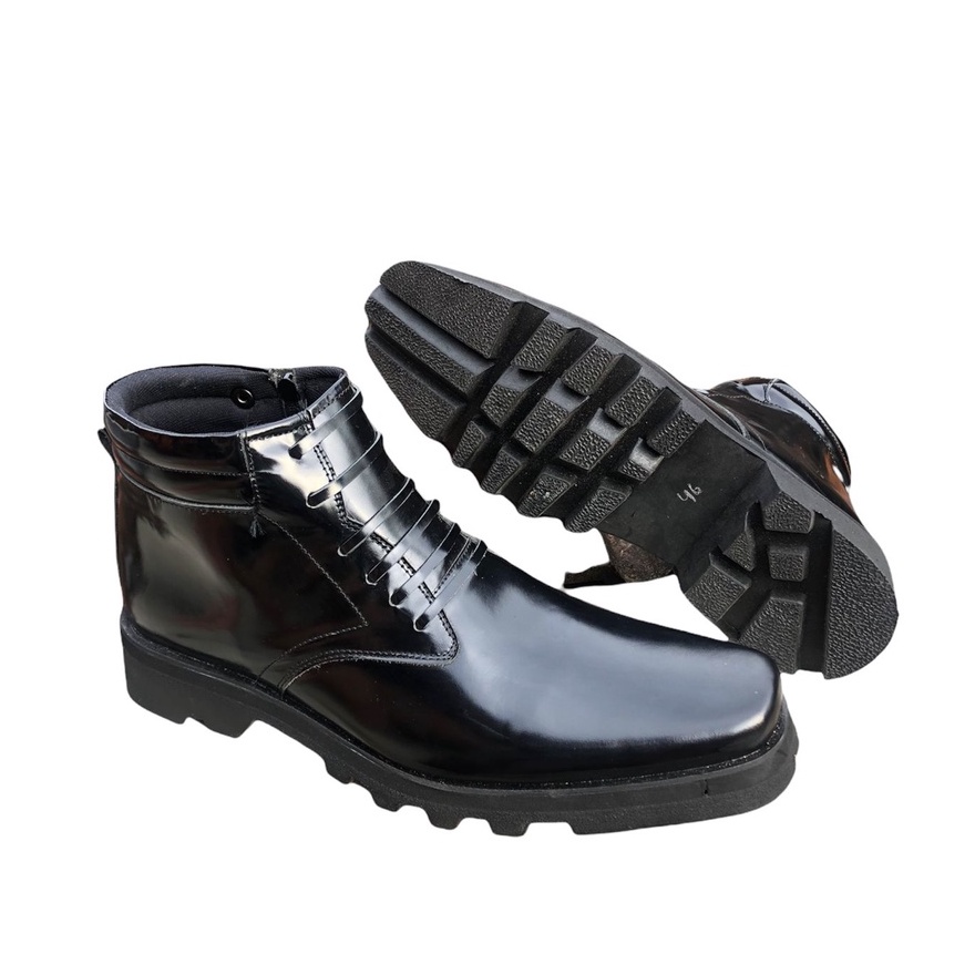 Sepatu PDH Tali Mati Sepatu Polisi Sepatu TNI ABRI POLRI Sepatu Kulit Kilap/LAK Asli Sepatu Termurah