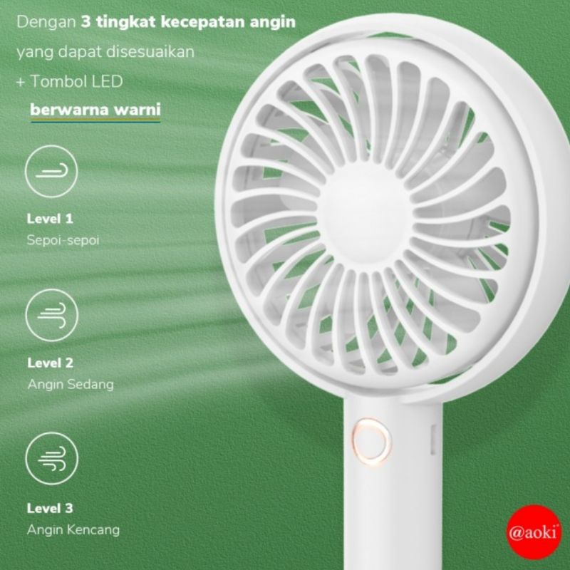 Aoki Mini Fan Portable USB Charge / Kipas Angin Genggam AF-803Y