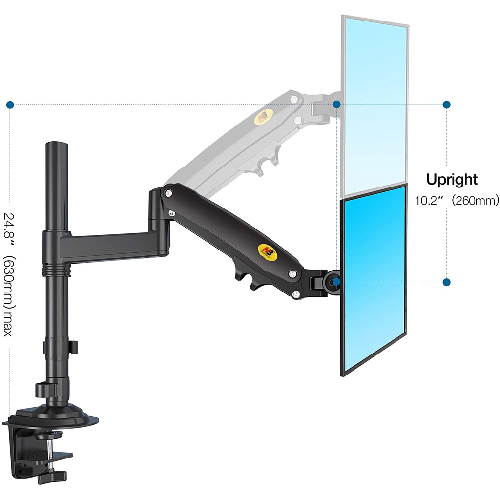 Bracket TV Dual Monitor LED 22 24 27 32 34 35 Inch NB H180 Desk Mount Stand Arm Gas Spring Meja TV Monitor