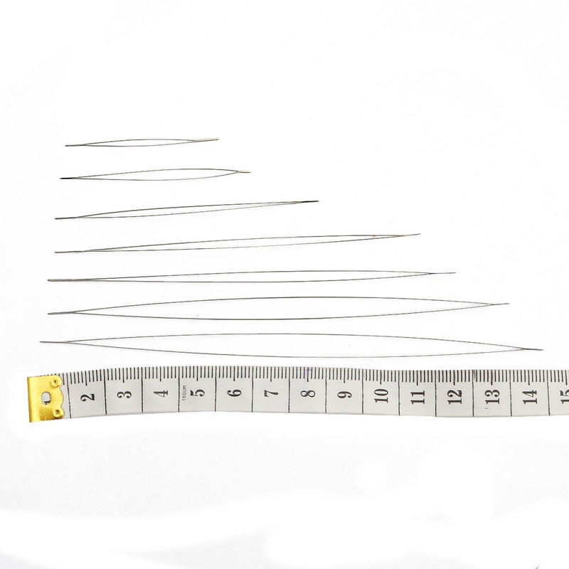 5/1Pcs Central Opening Curved Beading Needles Stainless Steel Tools Pins for bead Threading String Cord Easy Jewelry Making