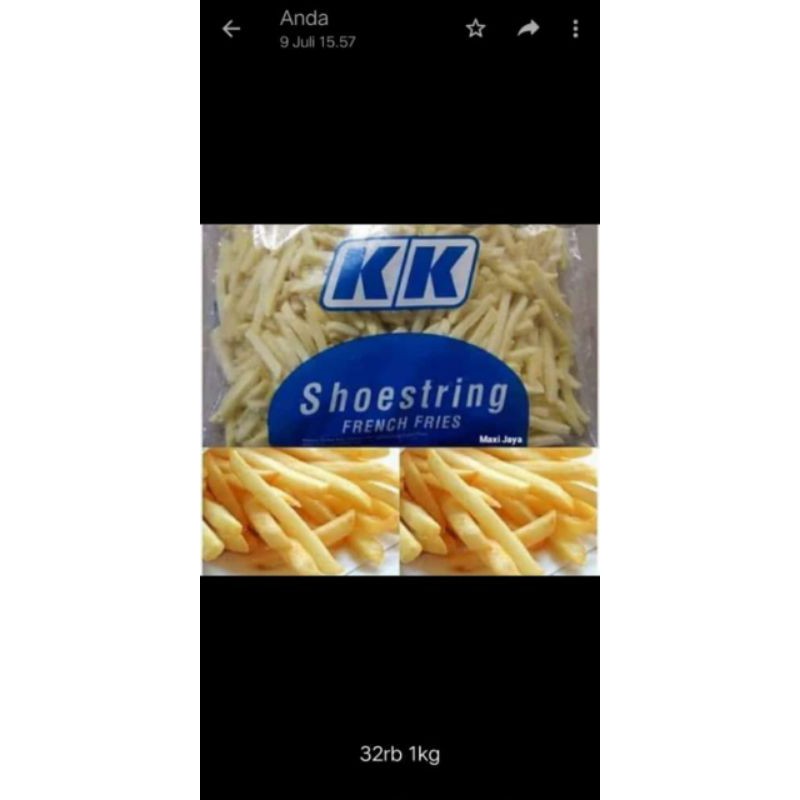 

kentang goreng kk shoestring kringkle cut