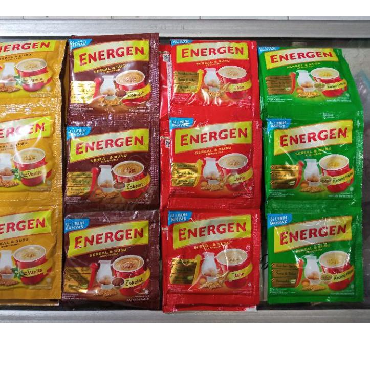 

Terjangkau--Energen sereal sachet 1 renceng isi 10 pcs