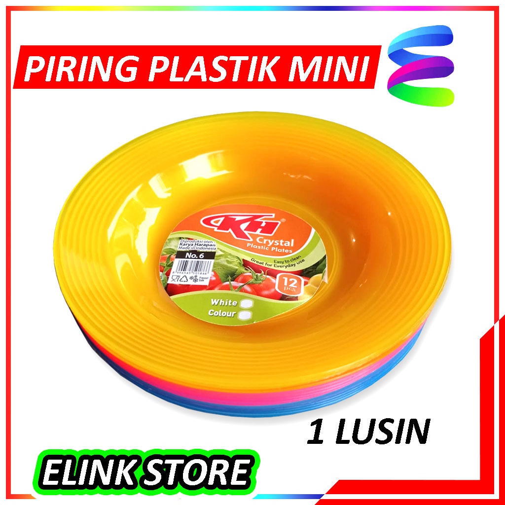 Piring Plastik Mini Lambar / 12 Pcs Piring Kecil Tatakan Gelas / Piring Kue Piring Lepek 1 Lusin