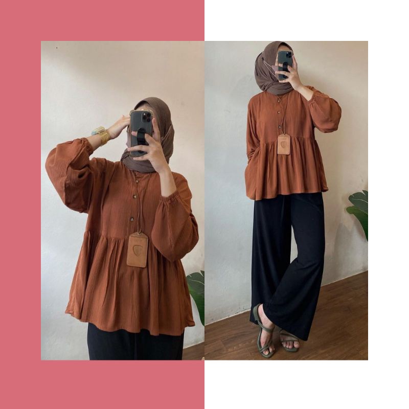 KINAN LINEN BUTTON BLOUSE XXL / ARINA TOP / DISA ARINAY TOP / SHALENSA