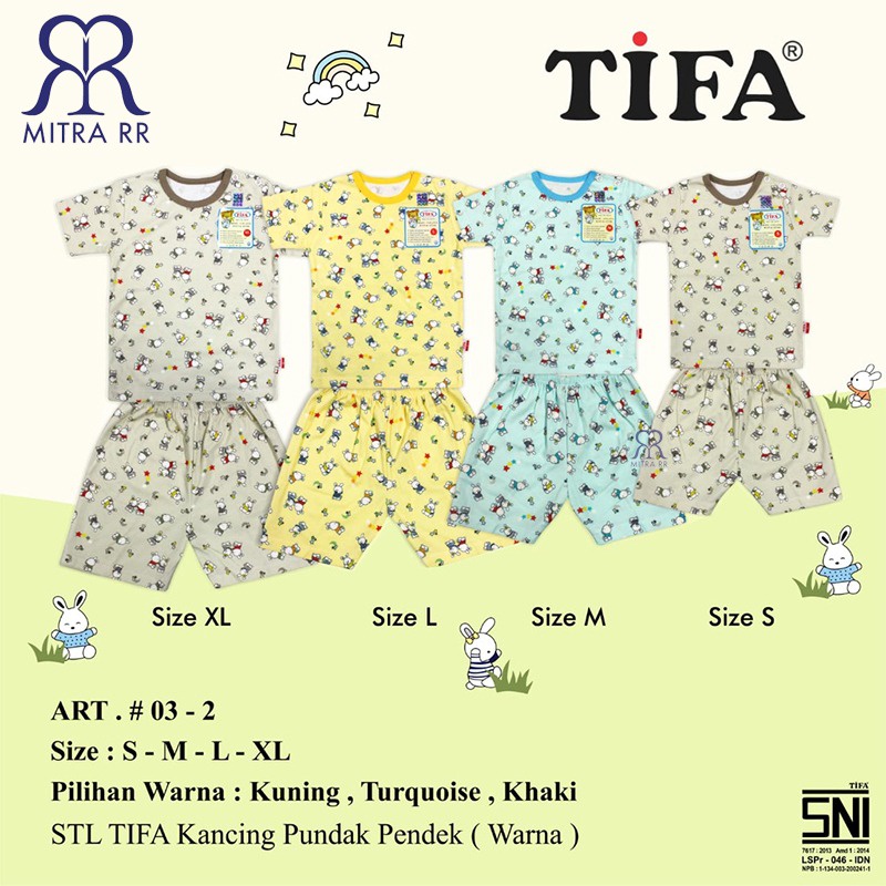 TIFA Setelan Baju Bayi Katun / Newborn S M L XL / Piyama Jumper Baju Tidur Anak Panjang Pendek