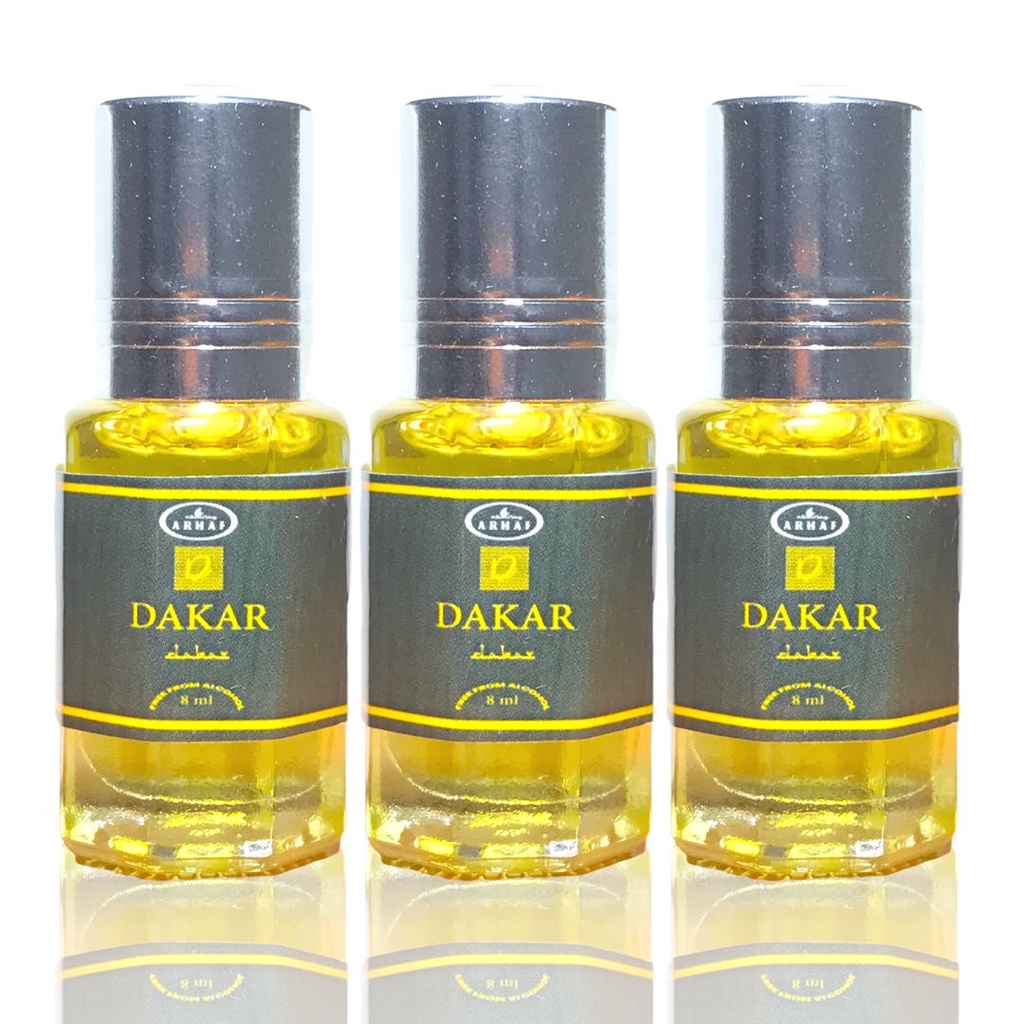Parfum Al Rehab/arhaf DAKAR Bebas Alkohol 8ml Roll on Aroma Macho Maskulin Minyak Wangi Dari Arab Sa
