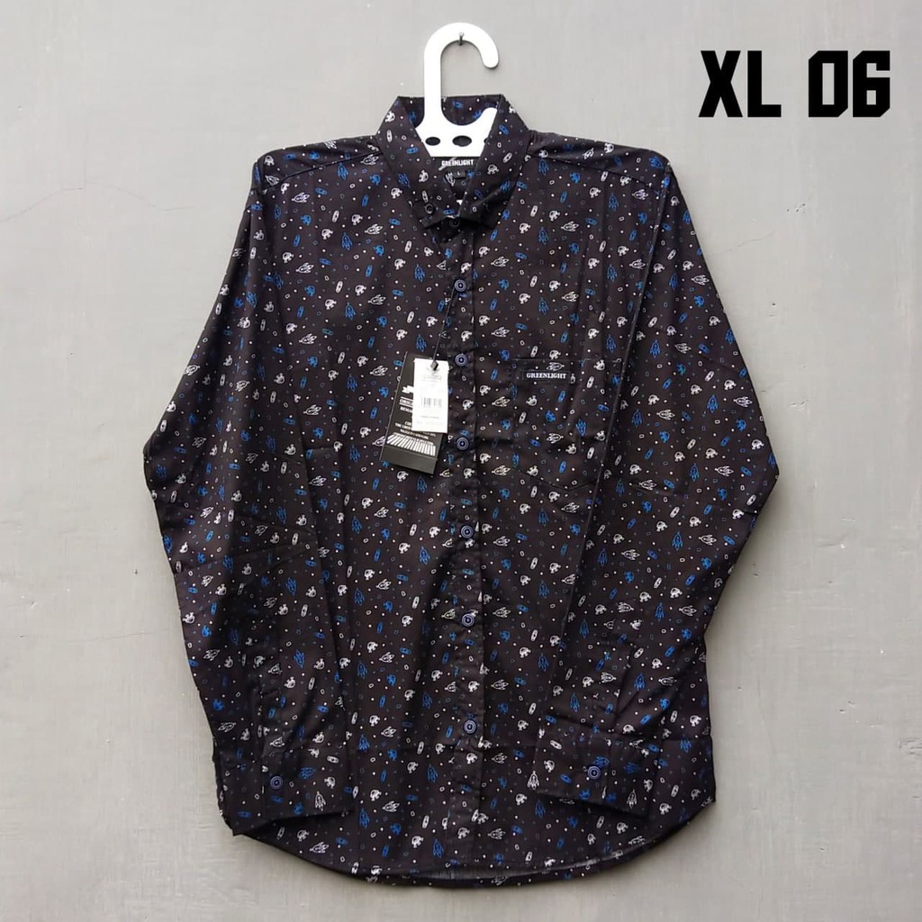 Kemeja pria panjang distro XL / hem bapak panjang / pria polos panjang / lengan panjang pria