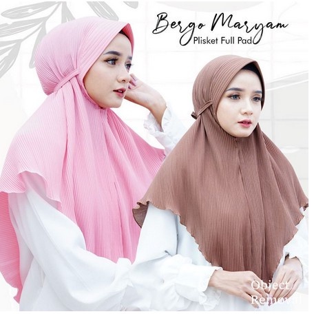 Bergo Maryam Hijab Plisket Wanita Premium B004 Termurah