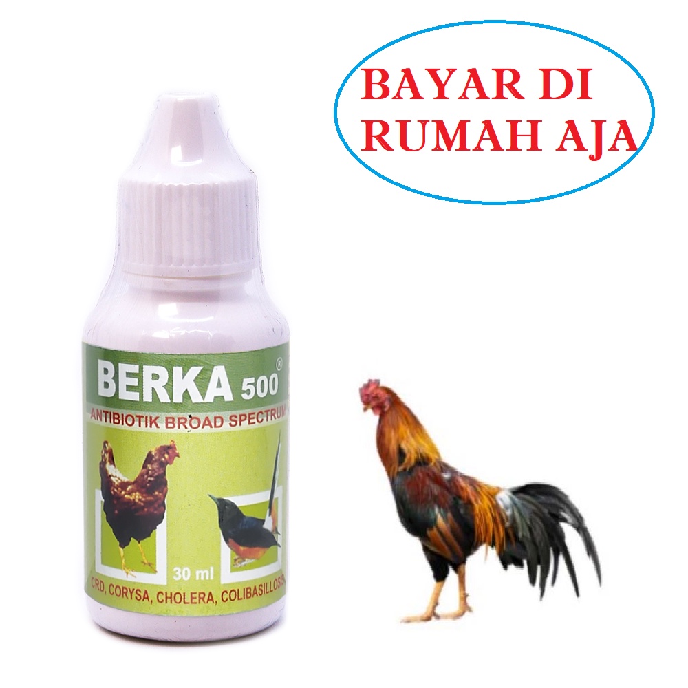 OBAT ANTIBIOTIK AYAM BEBEK BURUNG OBAT FLU DEMAM DIARE AYAM BURUNG BEBEK  BERKA 500