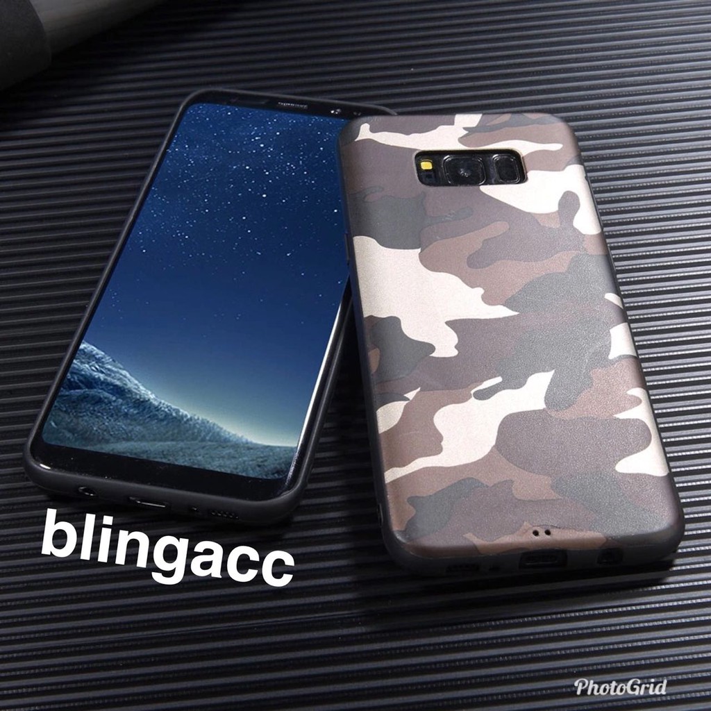 Soft Case Army Samsung A7 A9 A8 2018 S10 J4 J6 A6 Plus S9 Note 8 Pro A70 A50 A30S A50S M10 M20