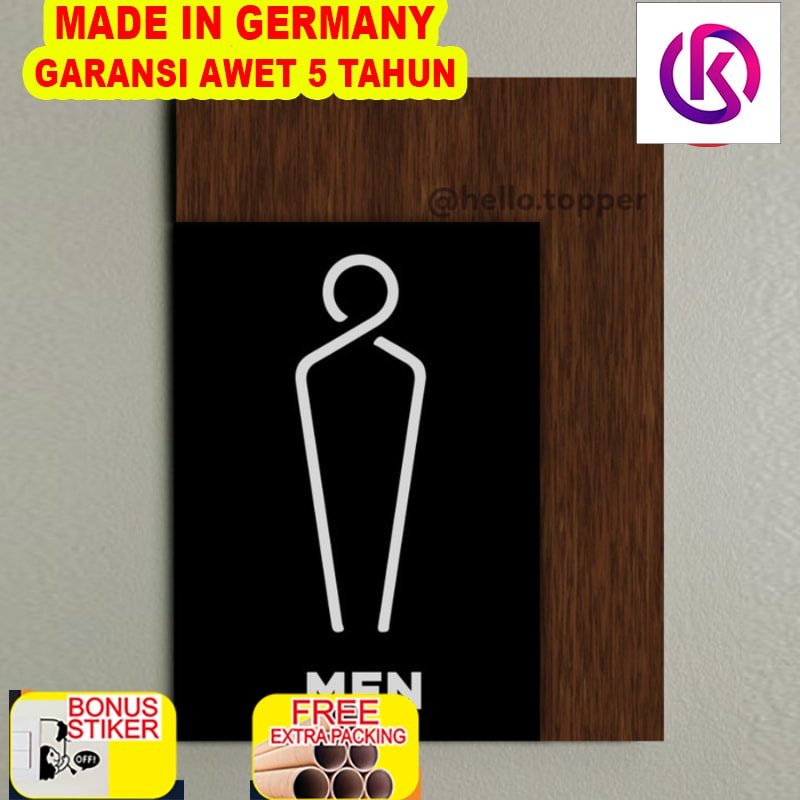 

Murah Sign Kayu Rest Room Men Pria Akrilik 20x15 | Toilet Signage