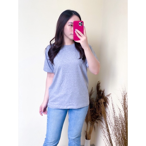 Kaos Polos Wanita Jumbo Baju Polos L XL XXL XXXL Kaos Cewek Lengan Pendek Tshirt Oversize