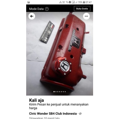 tutup oli civic wonder custom nouva