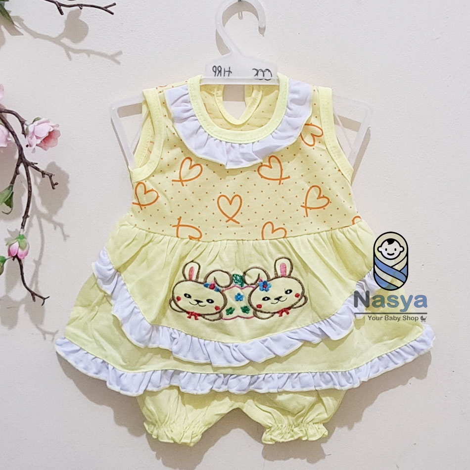 [N-066] Setelan baju dan celana pendek bayi - motif lucu