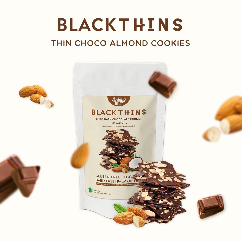 

Ladang Lima Blackthins Cookies - 100g