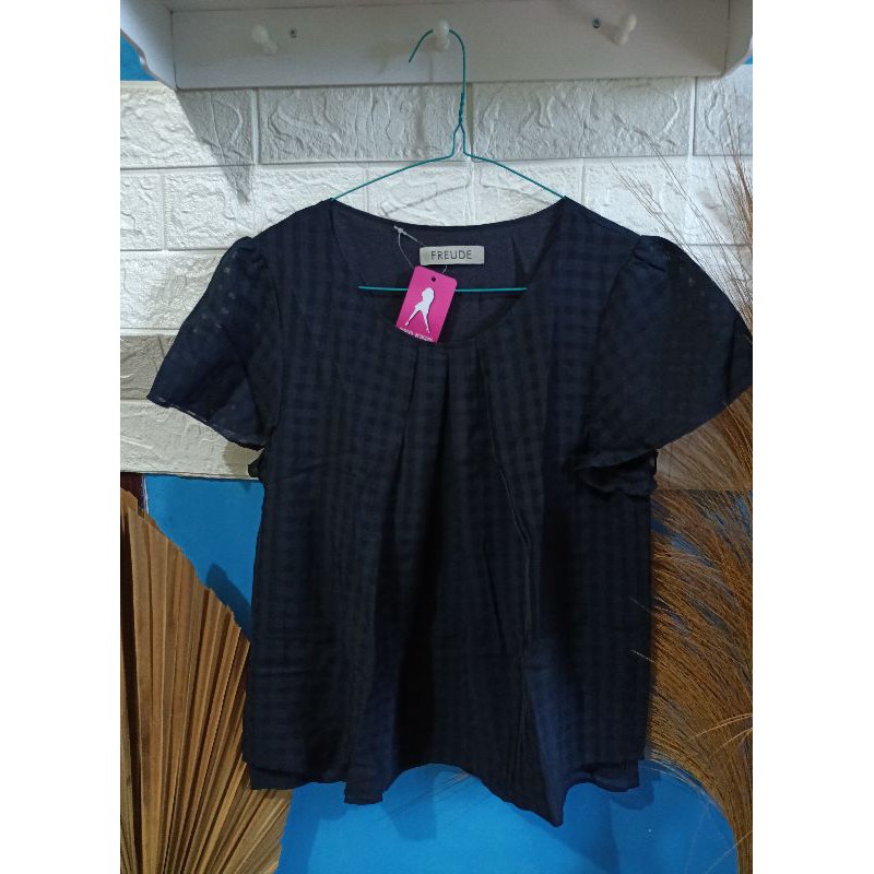 Blouse Import Black Navy No Reject