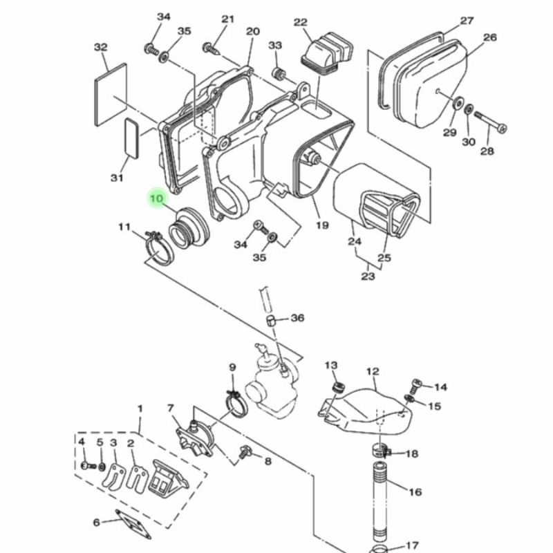 KARET FILTER KARBU RX KING ORI YGP RXKING RX-KING JOINT AIR CLEANER KARBURATOR