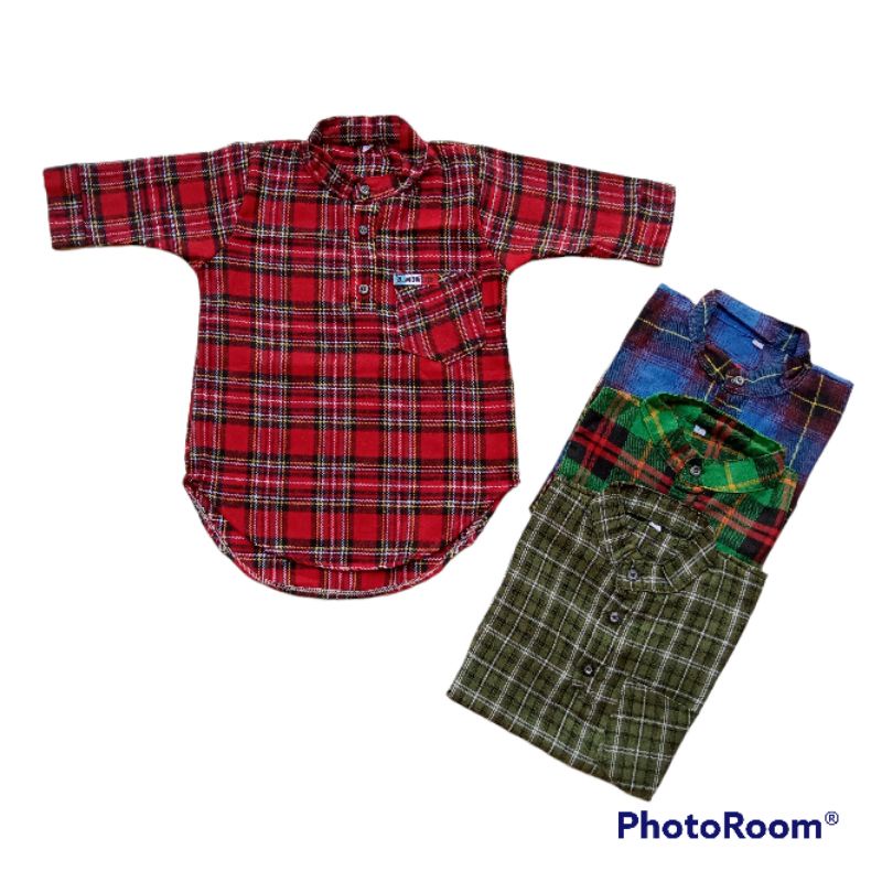 2 - 7t KURTA FLANEL KURTA ANAK