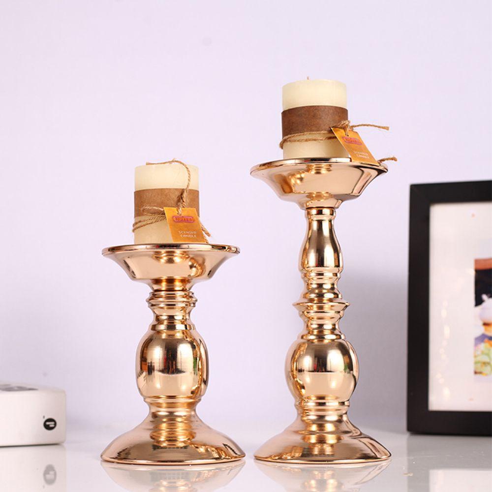 Populer Tempat Lilin Dekorasi Rumah Hiasan Meja Metal Holder Candlestick