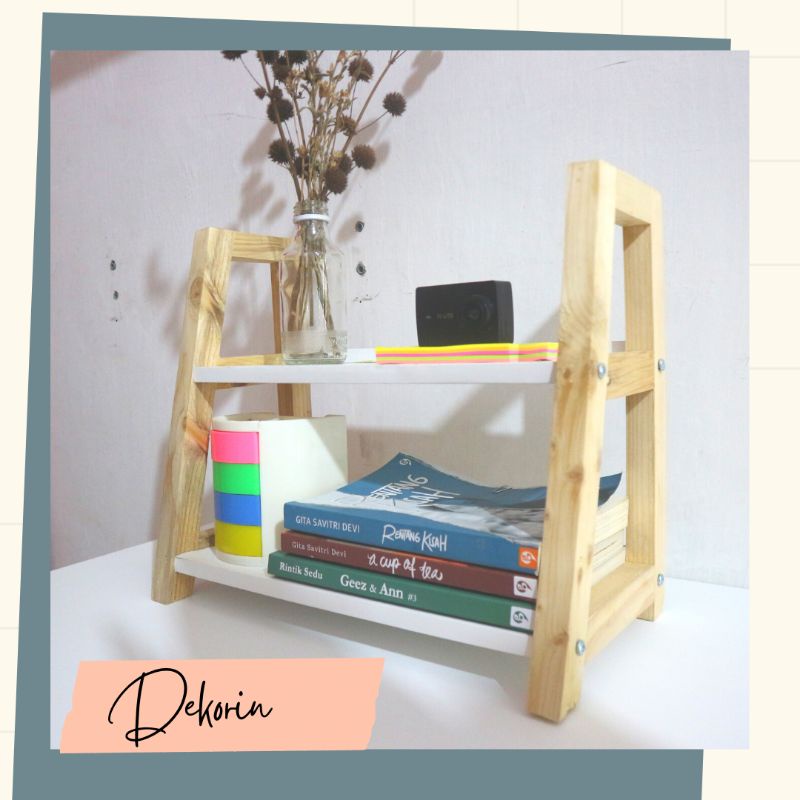 RAK KAYU MINIMALIS RAK BUMBU RAK SKINCARE