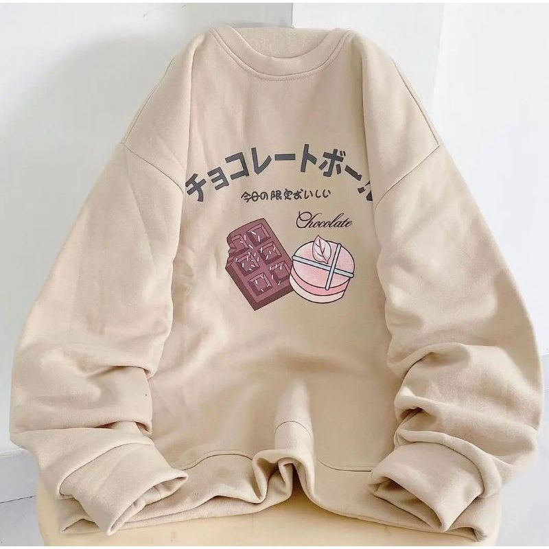 Crewneck Oversize EXTREME XL - XXL REAL 100% | Sweater Big Size CHOCOLATE XL - XXL REAL 100% | Trhift Crewneck Oversize CK XL - XXL REAL 100%