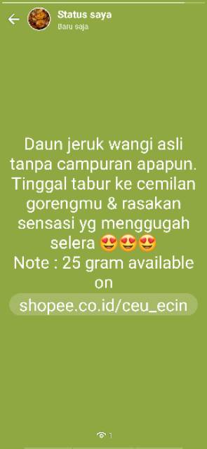 Daun jeruk kering bubuk