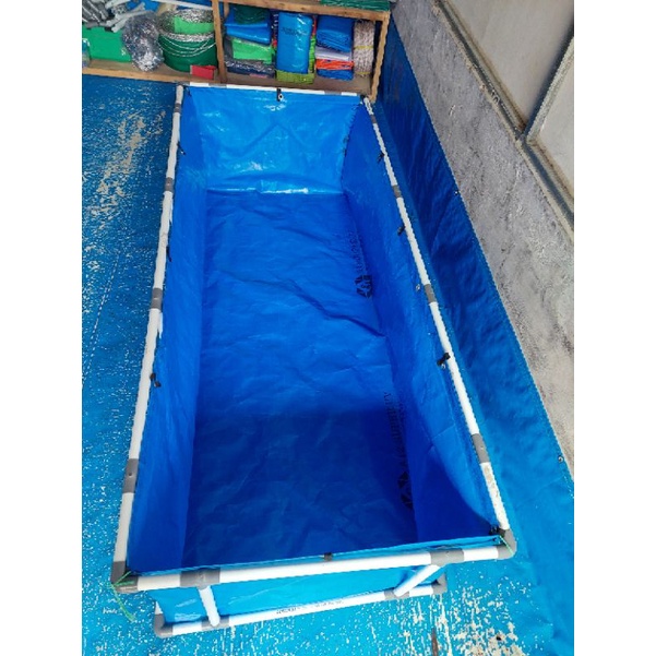 KOLAM UK 200X80X60 FULL SET RANGKA KOLAM POWER MAX ¾ TYPE TERPAL A12 DIAMOND.