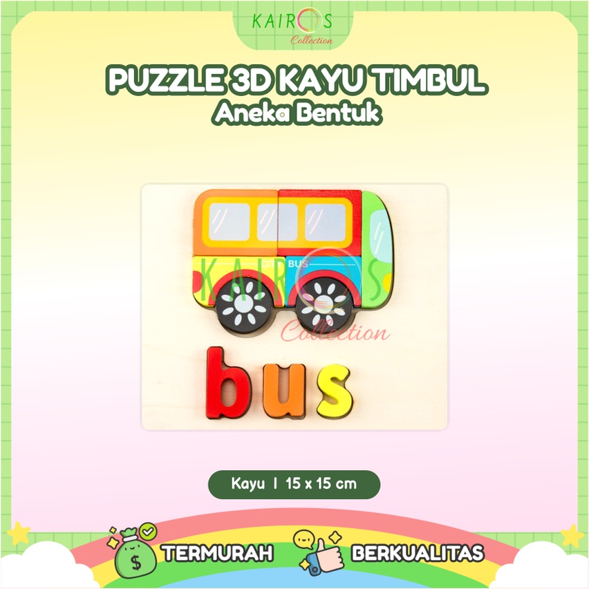 Puzzle Kayu Timbul Montesory Puzzle Timbul Anak Edukasi Montesori