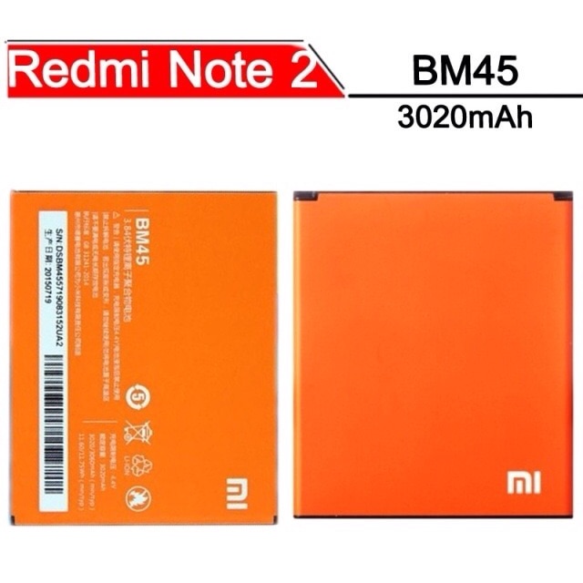 Battery Baterai Batre Batrei XIAOMI NOTE 2 RED MI NOTE 2 ORIGINAL || BM45