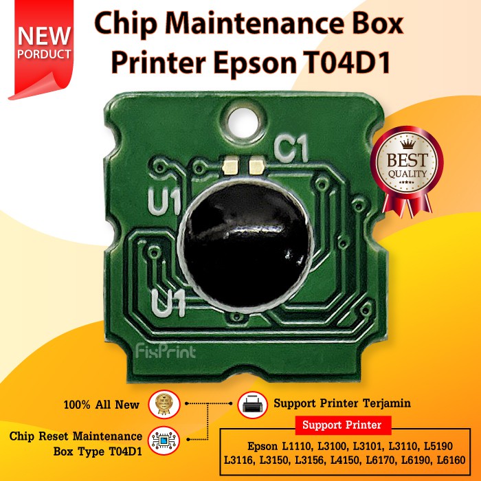 Chip Maintenance Box Epson T04D1 - Resetter Chip Printer L1110 L3100 L5190 L6160 L6170, L6190 M2140