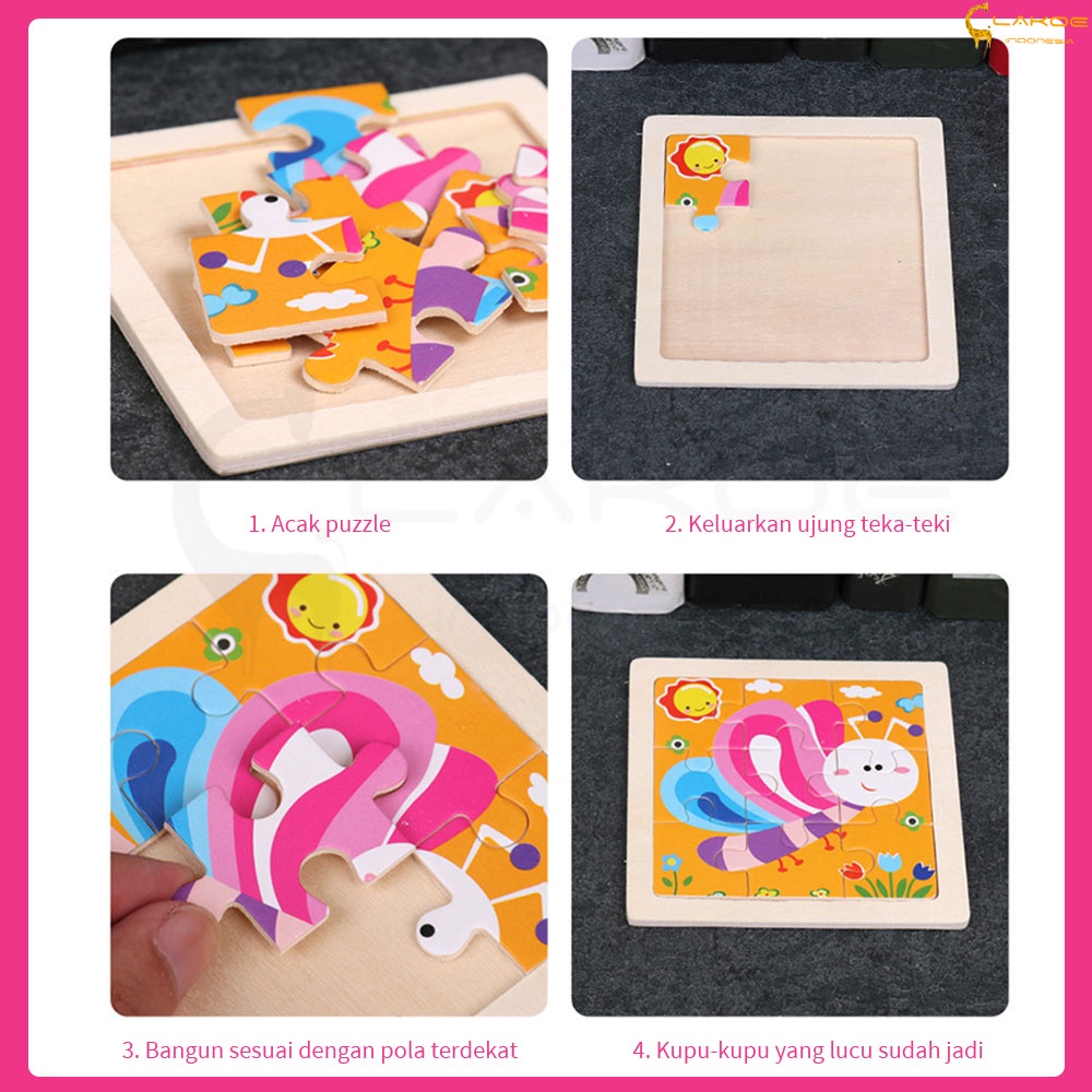 LAKOE WOODEN PUZZLE /puzzle kayu jigsaw / mainan puzzle kayu anak