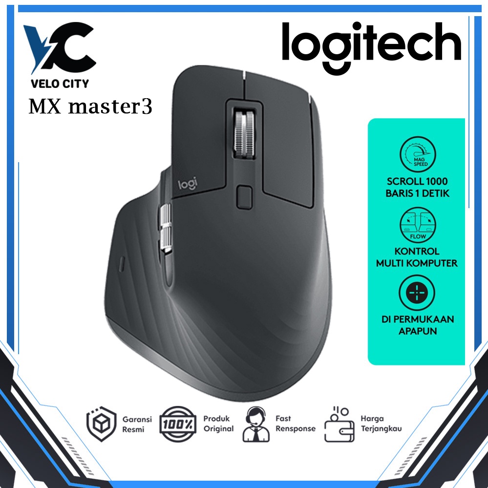 Logitech MX Master 3 Wireless Mouse - Garansi Resmi 1 Tahun