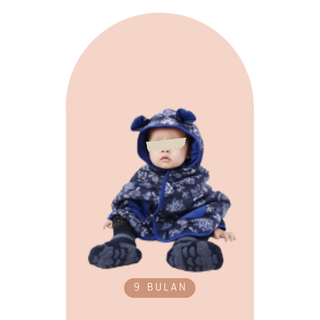 Cuddleme Babycape Dan Booties Jaket Bayi Newborn Bolak Balik SNI Nyaman BERGARANSI