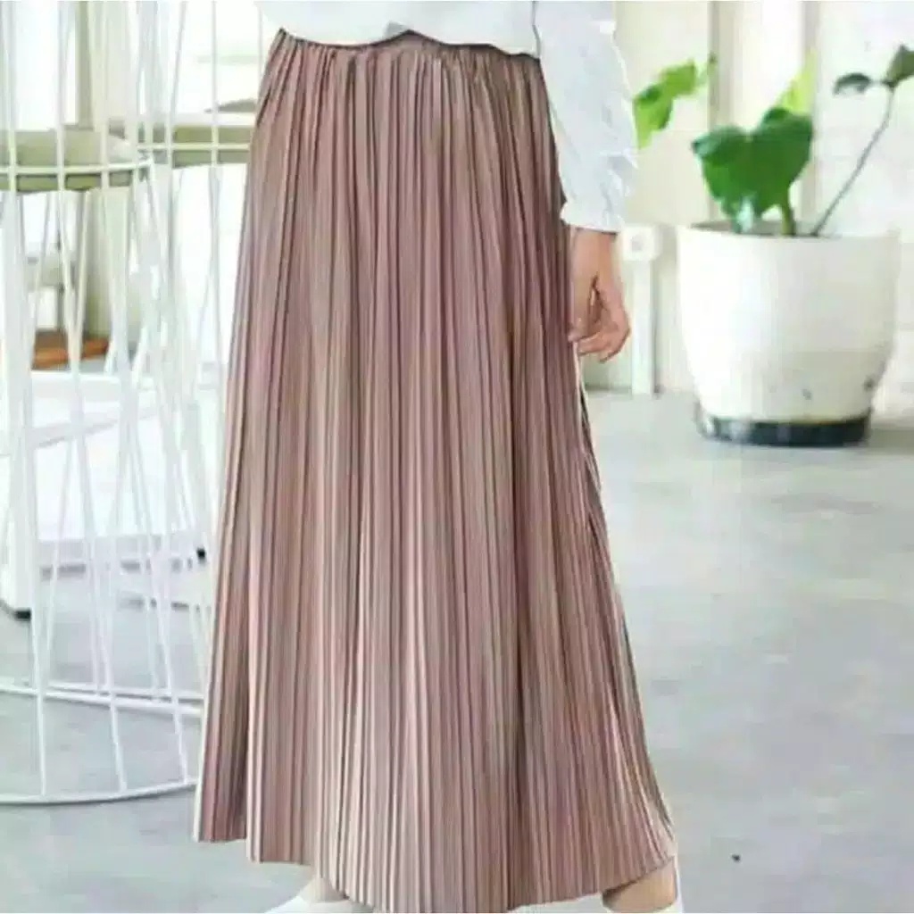 Rok Plisket Premium Jumbo Bawahan Wanita Terkini / Alody's Collection