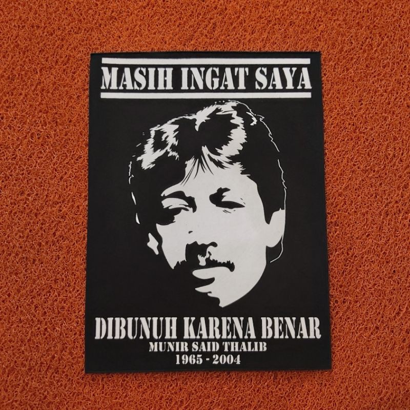 BACKPATCH SABLON UKURAN BESAR MUNIR MENOLAK LUPA / MISFITS / MARSINAH  BEST SELLER TERLARIS