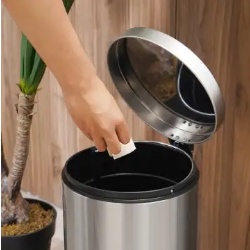 Tempat Sampah 12 Ltr Pedal Stainless Fingerprint Slow Close / Tempat Sampah Injak Stainless Steel, Trash Bin Kawat Bulat Hitam TEMPAT SAMPAH PEDAL STAINLESS MURAH / Dust Bin Pedal 12 Liter Trash Bin