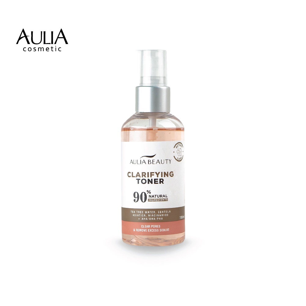 AULIA Beauty Clarifying Toner With Tea Tree water Centela Asiatica Niacinamide + AHA/BHA/PHA 100mL