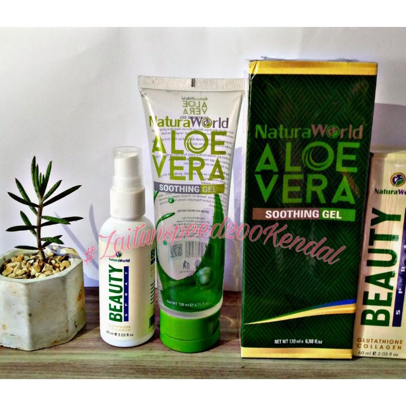 NATURA BEAUTY SPRAY NATURA ALOEVERA GEL (Paket Kinclong Lengkap)