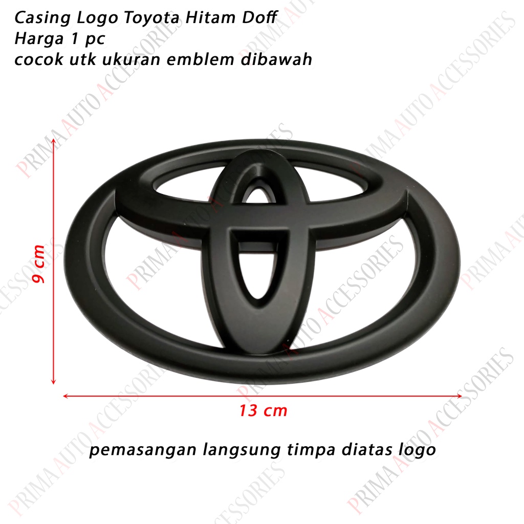 Casing Logo Toyota Hitam Doff 13 cm