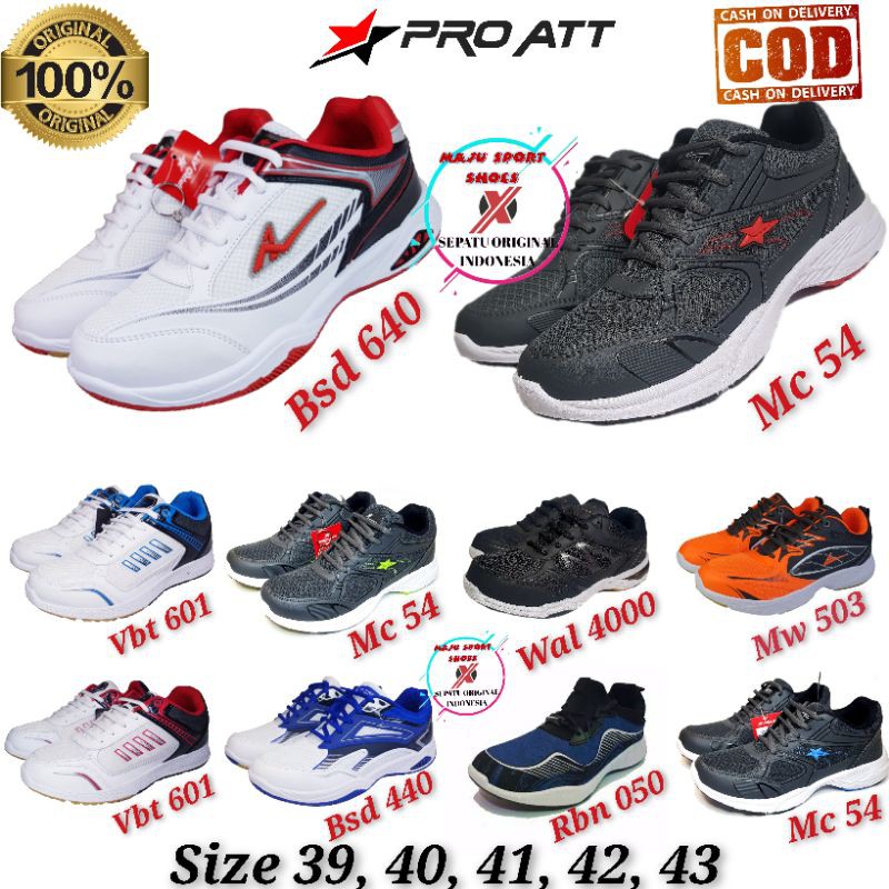 PRO ATT WP 5500 / PRO ATT BSD 640 / PRO ATT MC 52 / PRO ATT MW 503 / SEPATU OLAHRAGA PRIA