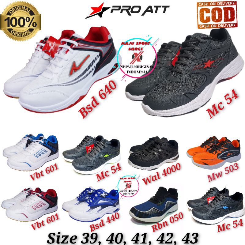 PRO ATT WP 5500 / PRO ATT BSD 640 / PRO ATT MC 52 / PRO ATT WAL 4000 / PRO ATT MW 503 / SEPATU OLAHRAGA PRIA ORIGINAL