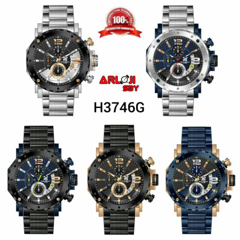 JAM TANGAN PRIA T5 H 3746 CHRONOGRAPH ORIGINAL TAHAN AIR FREE BOX PAPPER BAG