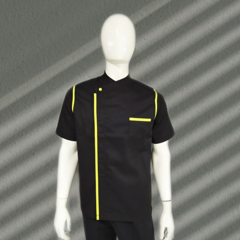 Chef Wear Baju Koki SS F Hitam