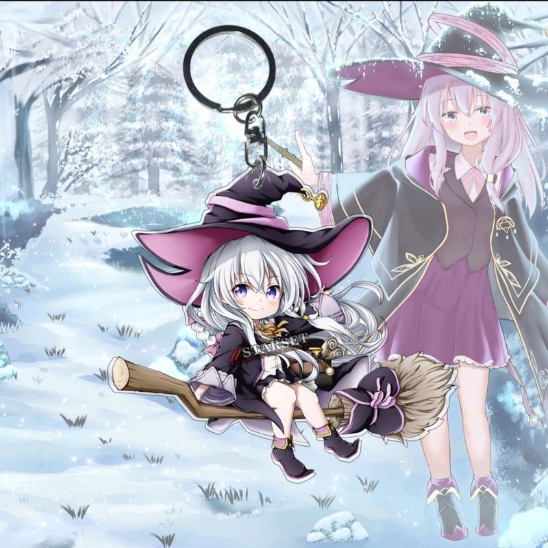 Keychain Majo No Tabi Tabi Elaina - Gantungan Kunci - Ganci - Gantungan Akrilik